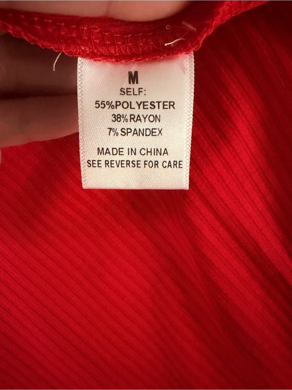 Heatherly Ribbed Red Bodysuit Ruffle Straps Snap Closure M - Picture 10 of 10